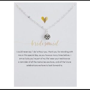 Crystal CZ bridesmaids necklace